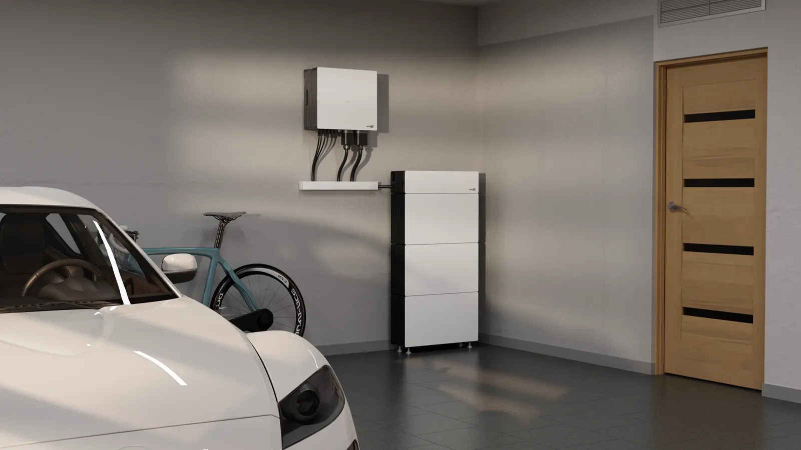 Magazyn energii SolarEdge w garażu