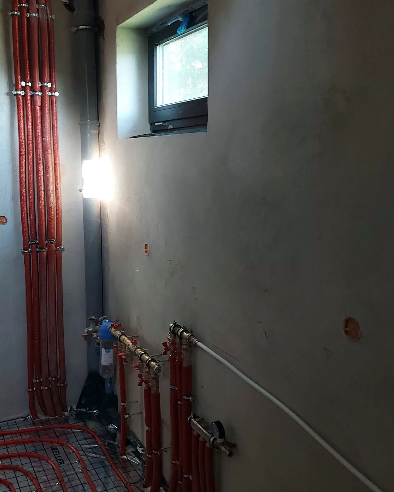 Piony instalacji w kotłowni